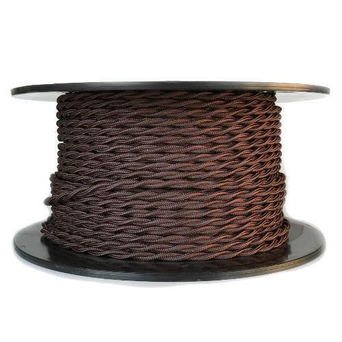 Brown Twisted cloth wire - 20 AWG - 250 ft. spool