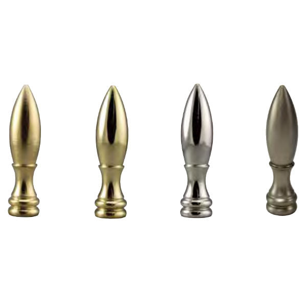 Solid Brass Bullet Style Lamp Finials