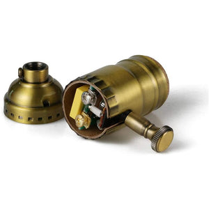 Full Range Dimmer Light Socket in Antique Brass Finish 