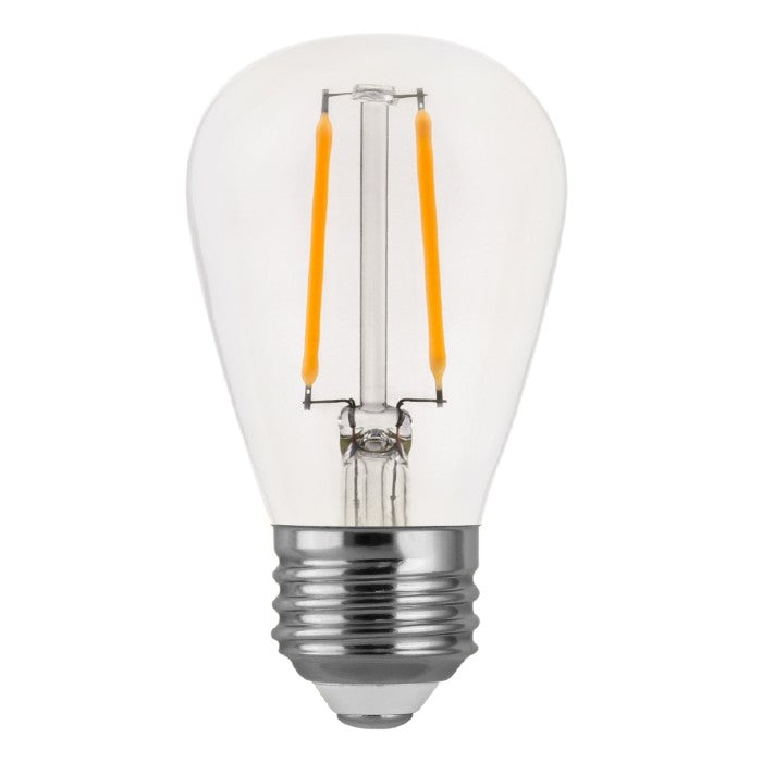 S14 LED 2 Watt Clear Glass Light Bulb