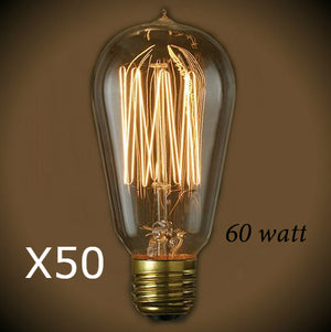 Edison Vintage 60 Watt Bulb - 4.95 in. Length - 50 Bulb Pack