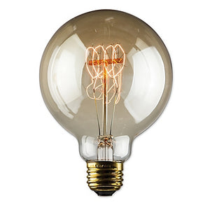 Edison quad loop globe light bulb