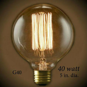 Nostalgic Globe G40 Squirrel Cage Filament Light Bulb 40 Watt