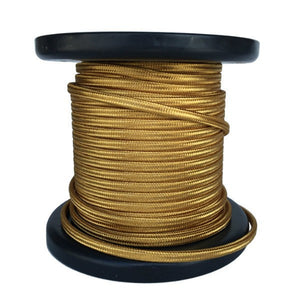 Gold Cloth-Covered Parallel Cord - 100 foot spool