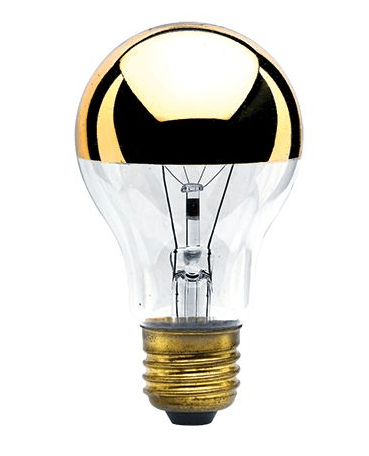 Half Gold 60 Watt A-19 Bulb