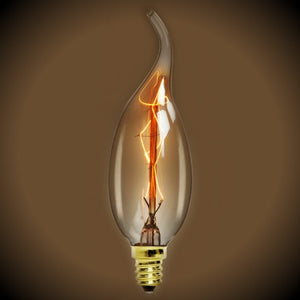 Nostalgic Vintage Light Bulb - Swirl Tip 12.5 Watt - 120/240 Volt