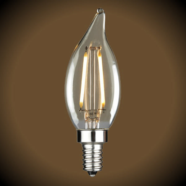 Nostalgic LED Flame Tip Filament Bulb - 1.5 Watt - CA10 