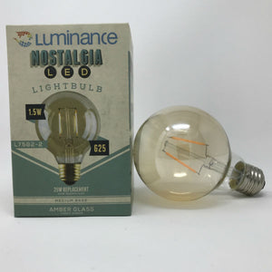 LED Edison Globe Bulb - 1.5 Watt - 120 Lumens