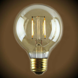 LED Edison Globe Bulb - G25 Vintage - 1.5 Watt - Amber