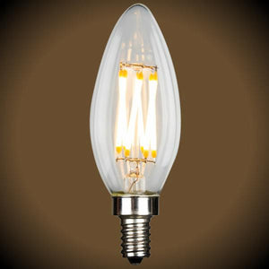 Standard LED Filament Chandelier Bulb - 4 Watt - UL Listed