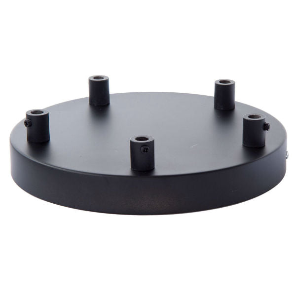 Multiport Black Ceiling Canopy Kit 5 hole