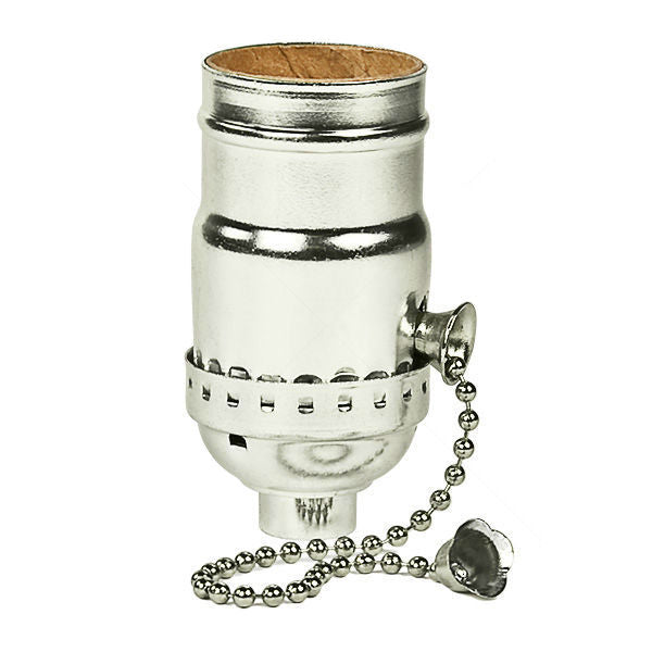 Pull-Chain On/Off Polished Nickel Socket