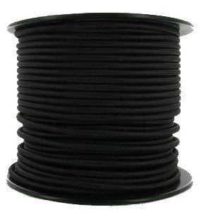 3 Conductor Black Cloth Covered Cord - 250 ft Spool