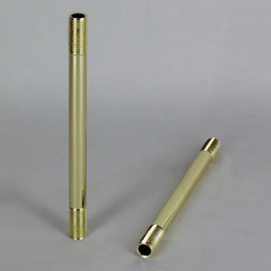 8 Inch Brass Plated Finish Pipe with 1/8 IPS - Thread