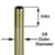 24 Inch Brass Plated Finish Pipe with 1/8 IPS - Thread