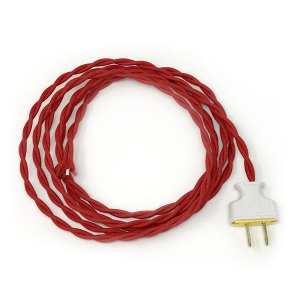 Red twisted Cord Set with Plug