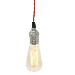 Nostalgic Red Vintage Cord Lamp