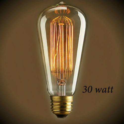 Edison Squirrel Cage Filament 30 Watt Bulb - 5.5 in. Length