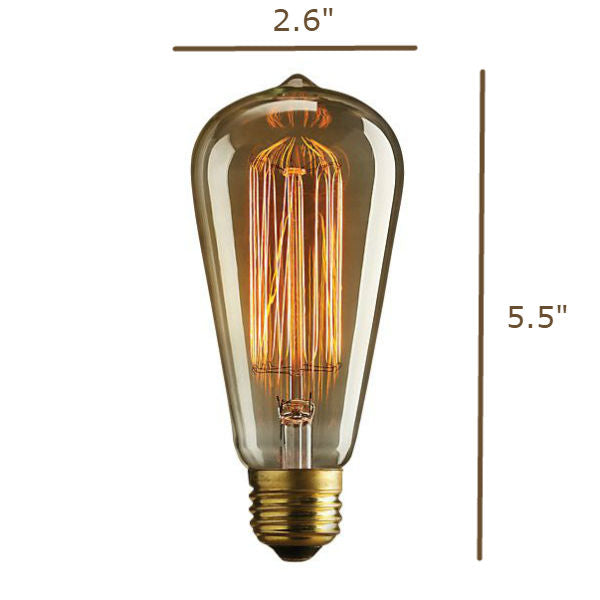 Lot 6pcs 40w ampoules E27 Vintage Edison G80 ampoule à