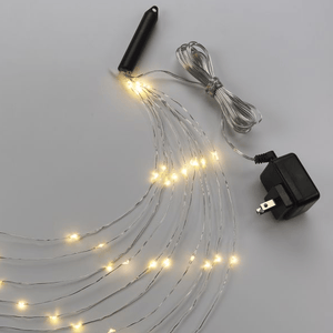 LED Starry Lights Shapeable Silver Wire  10 Strands  - 8 ft. each - AC 