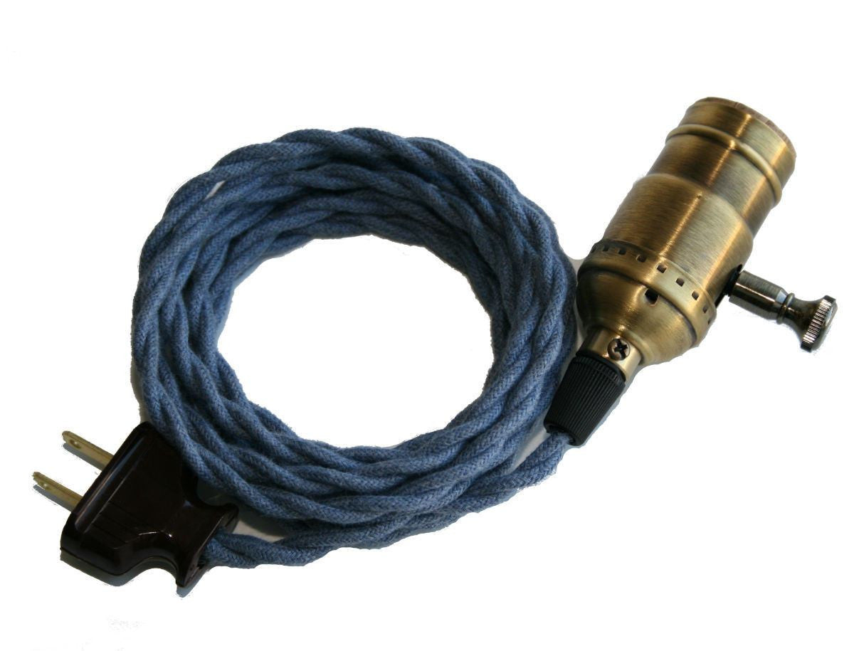 Antique Brass Dimming Denim cord Pendent