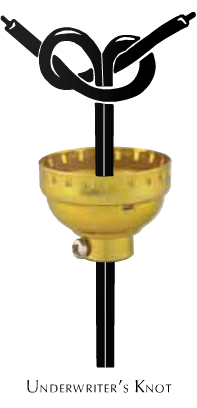 Push Through Gilt Brass Lamp Socket