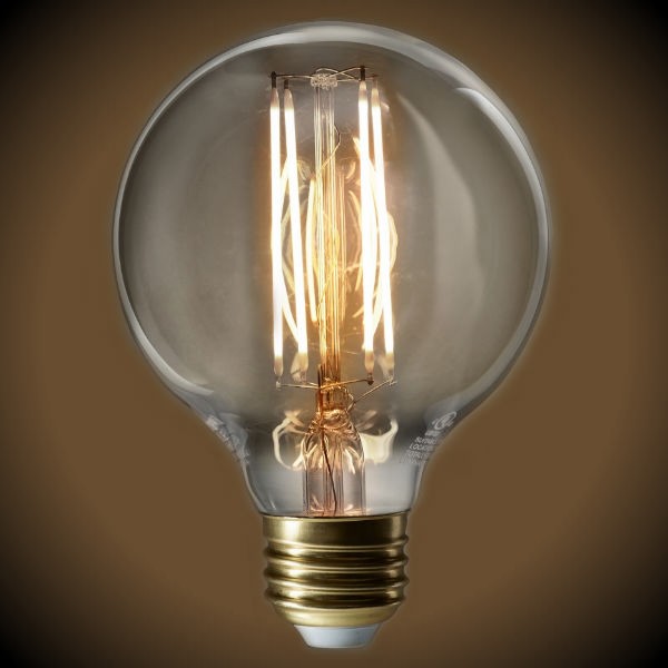 LED Filament Globe Bulb - Clear Glass - 60 Watt Equal