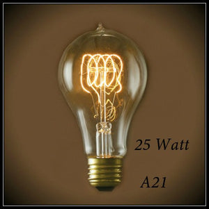 Victorian Loop Style A21 Vintage Light Bulb 25 Watt