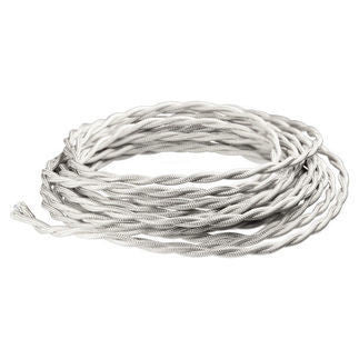 White Twisted cloth wire - Per ft.