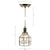 Jar Shaped Cage Pendant Fixture in Polished Nickel Finish