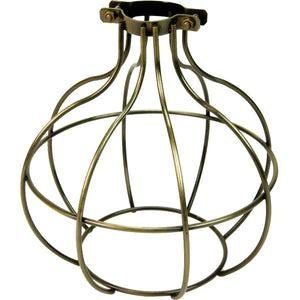 Antique Brass Sphere Bulb Cage 