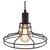 Plug-In Pendant Light With a Black Wide Cage